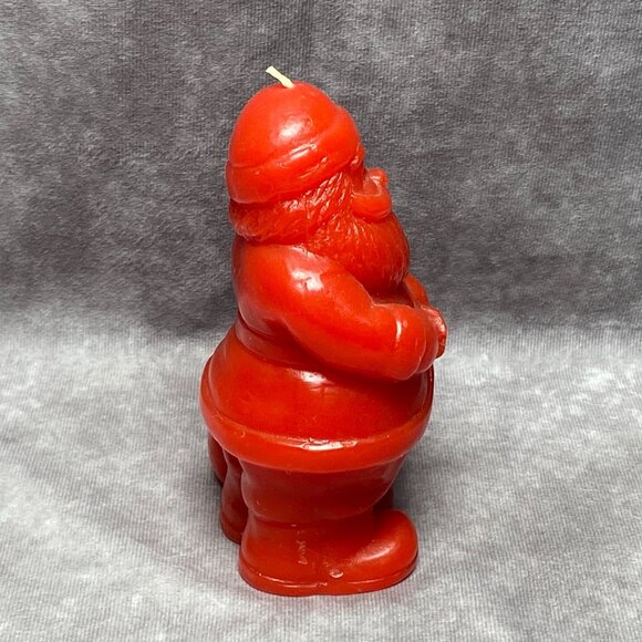 Vintage Hallmark Red Santa Claus Shaped Drip Candle 5.75" Tall Christmas Decor - Picture 6 of 9